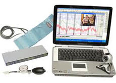 what equipment is used during a Napa lie detector exam